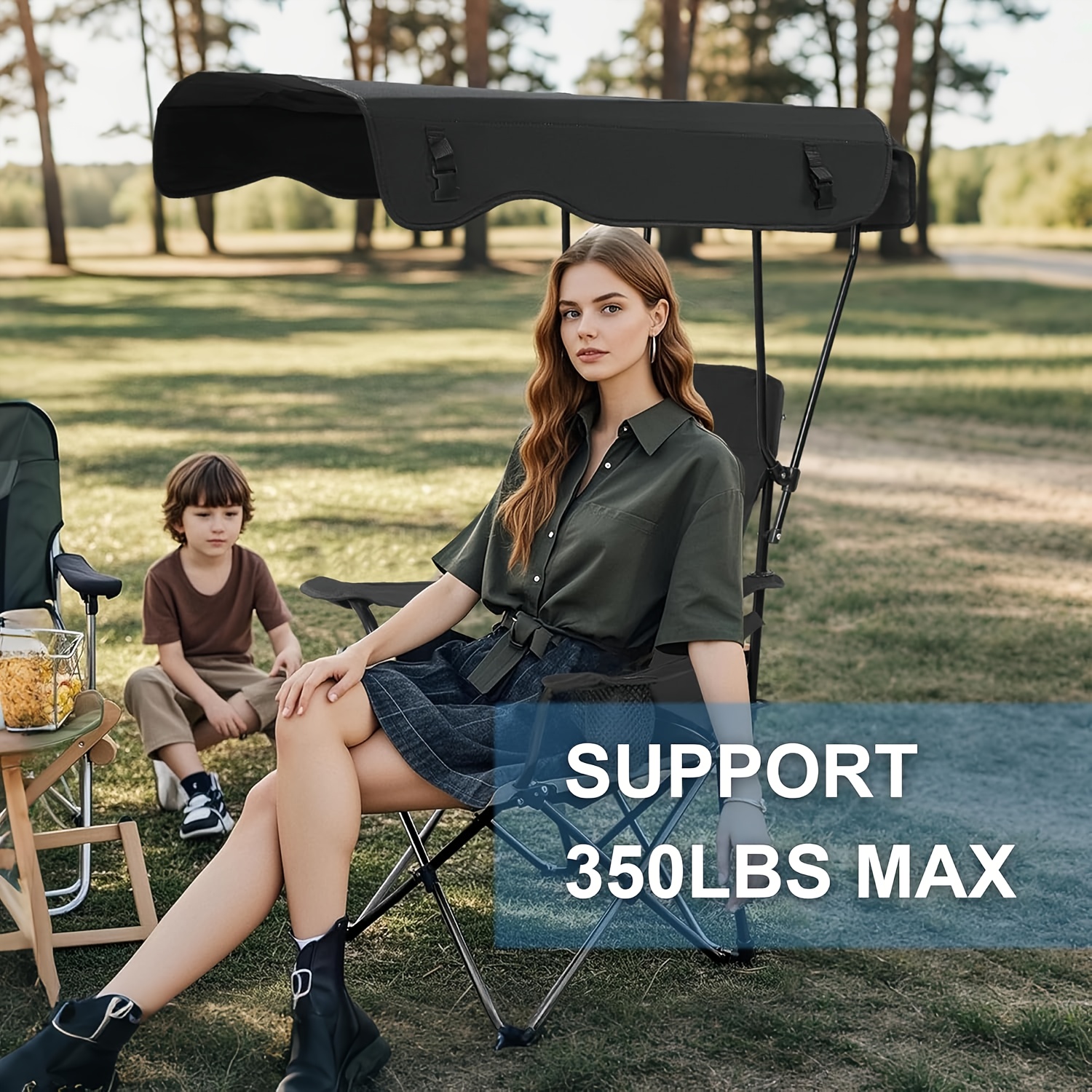Fishing Equipment In China - Camping Chairs, with Sunshade Canopy, Heavy-duty