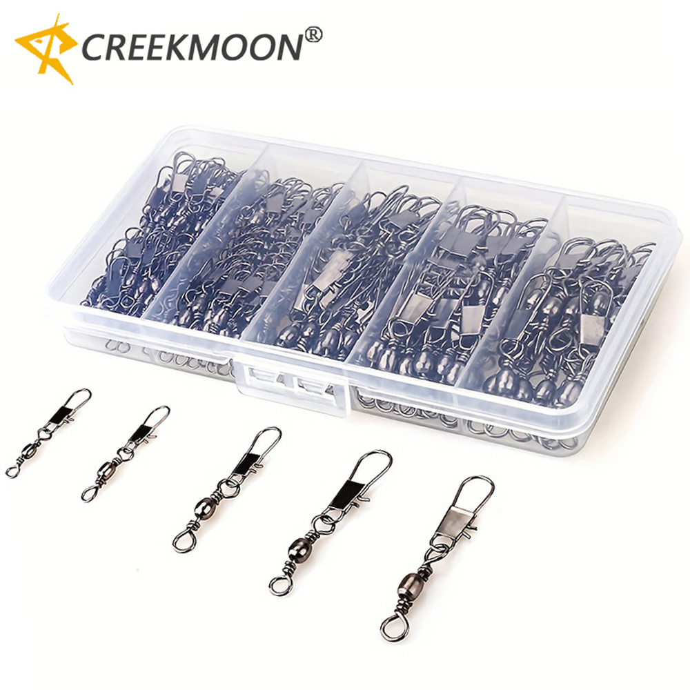 Fishing Equipment Tackle - 100Pcs/Lot 4#6#8#10#12# Swivels Mix Fishing Connector