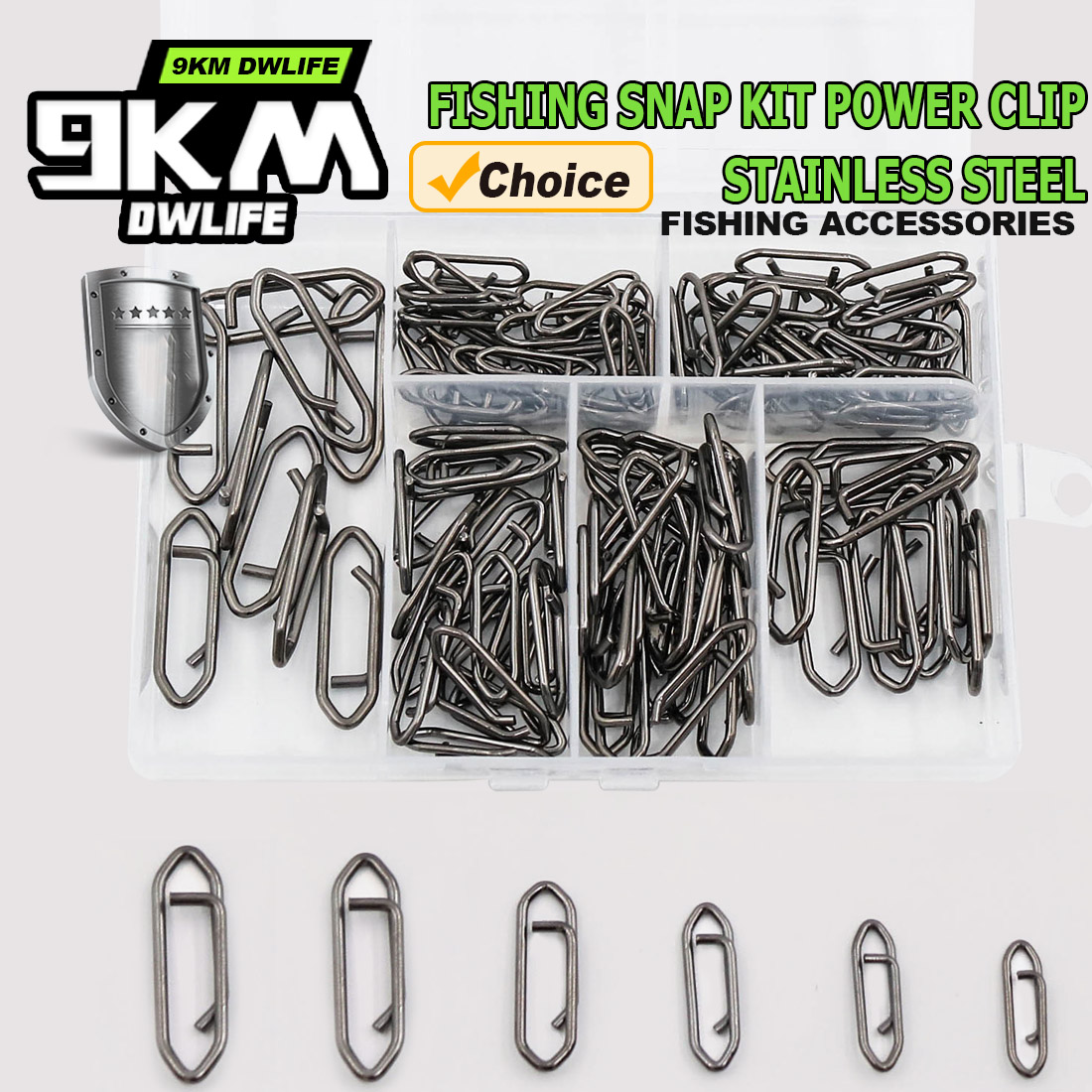 Fishing Equipment Tackle - 9KM Fishing Snap Kit 110pcs Power
