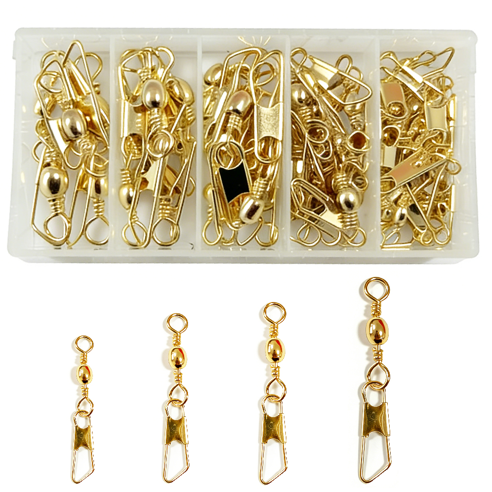 50Pcs Gold Fishing Barrel Swiv - Fishing Equipment Shop のレビューと価格