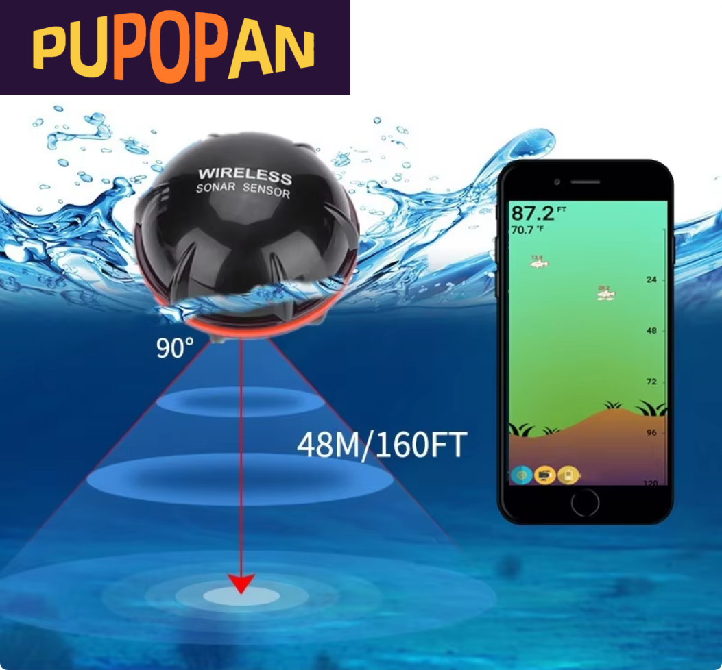 Smart Sonar Fish Finder Wirele - Fishing Equipment English のレビューと価格