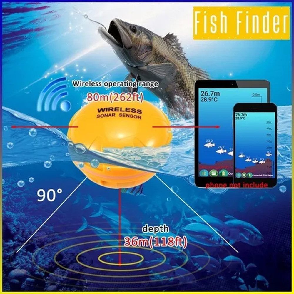 Smart Sonar Fish Finder Wirele - Fishing Equipment English のレビューと価格