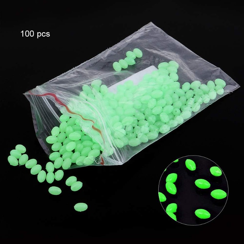 100pcs/lot Oval Night Luminous - Fishing Equipment Tackle のレビューと価格