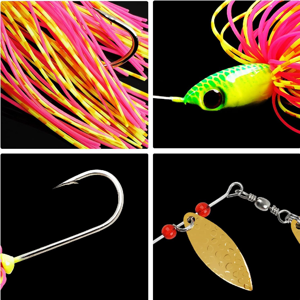 6pcs Spinnerbait Fishing Lures - Fishing Equipment Shop のレビューと価格