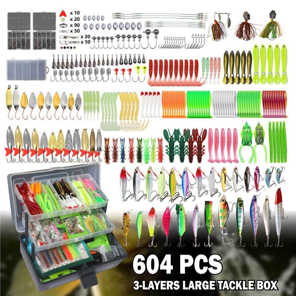 604pcs Fishing Lures Bait Tack - Fishing Equipment In China のレビューと価格
