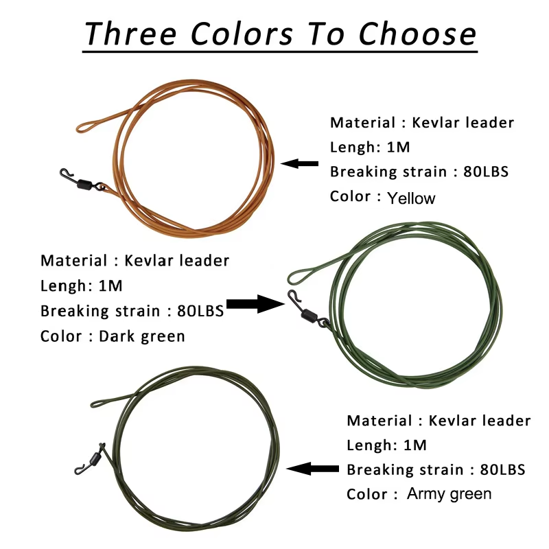 3pcs 80LB Carp fishing leader  - Fishing Equipment Shop のレビューと価格