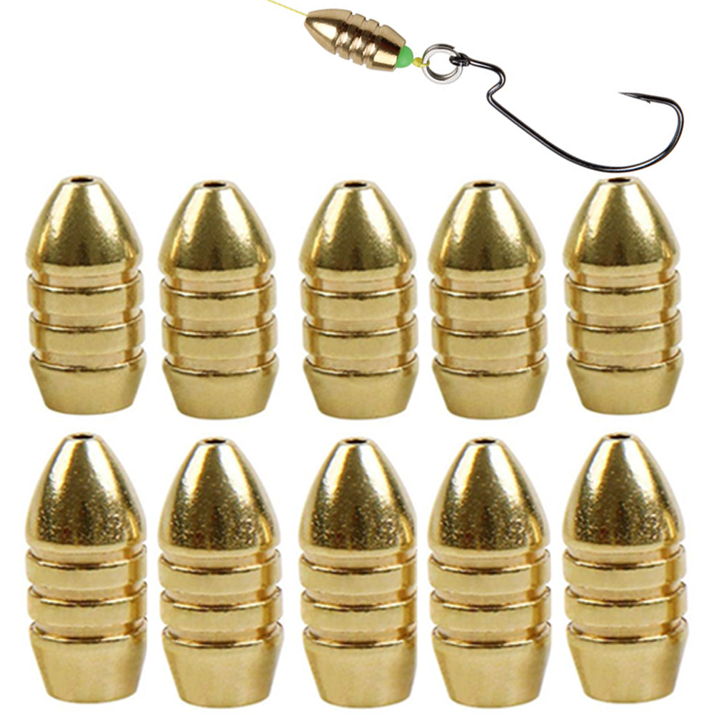 10Pcs Brass Fishing Weight Cop - Fishing Equipment Shop のレビューと価格