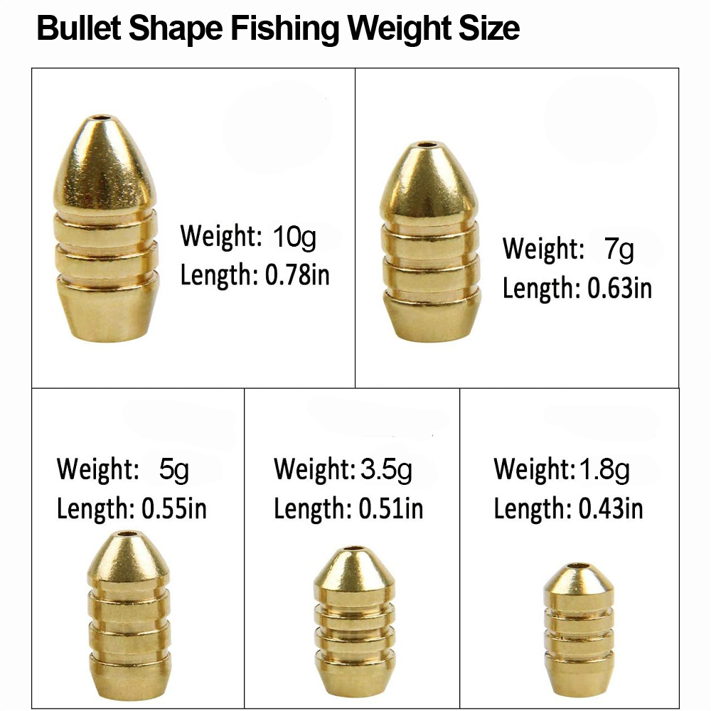 10Pcs Brass Fishing Weight Cop - Fishing Equipment Shop のレビューと価格