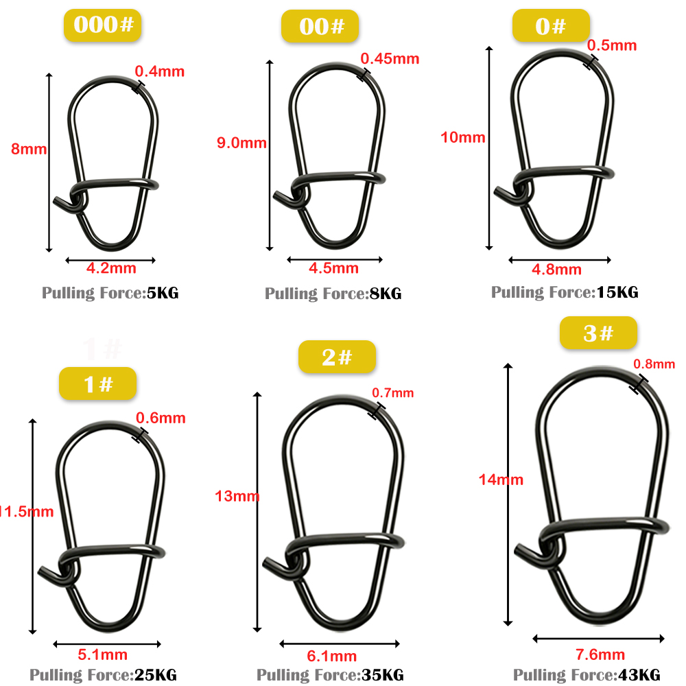 GOBAIT 100Pcs Black Stainless  - Fishing Equipment Tackle のレビューと価格