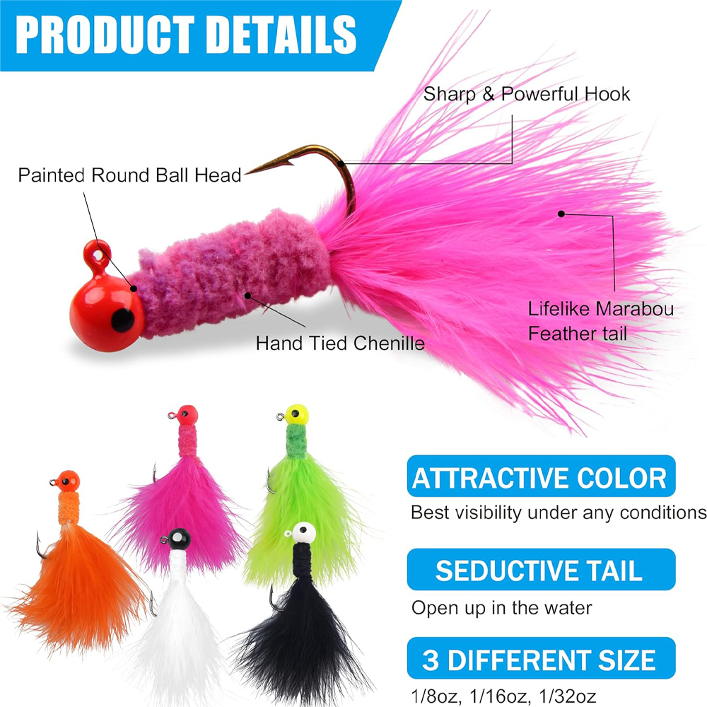 12Pcs Jig Heads for Fishing Cr - Fishing Equipment Shop のレビューと価格
