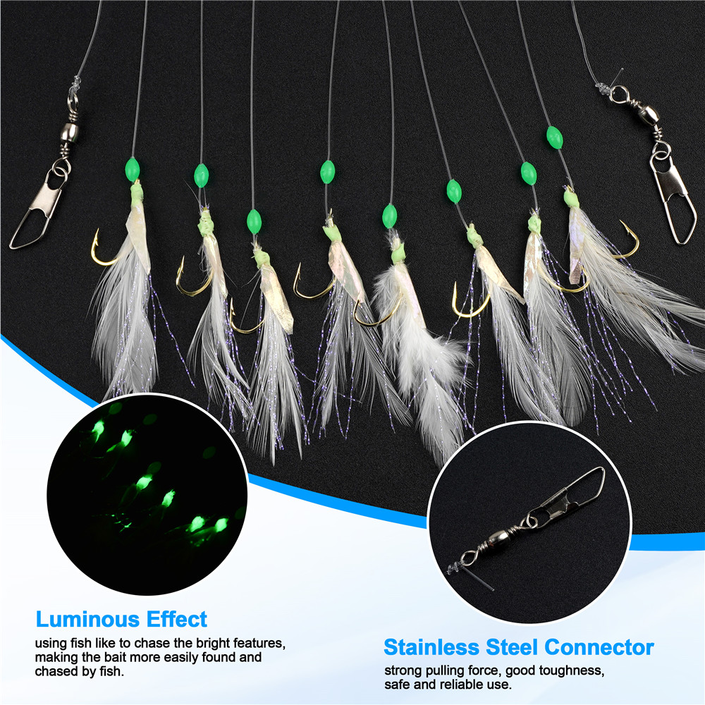 24Pcs=3Packs  8 in 1 Feather F - Fishing Equipment Shop のレビューと価格