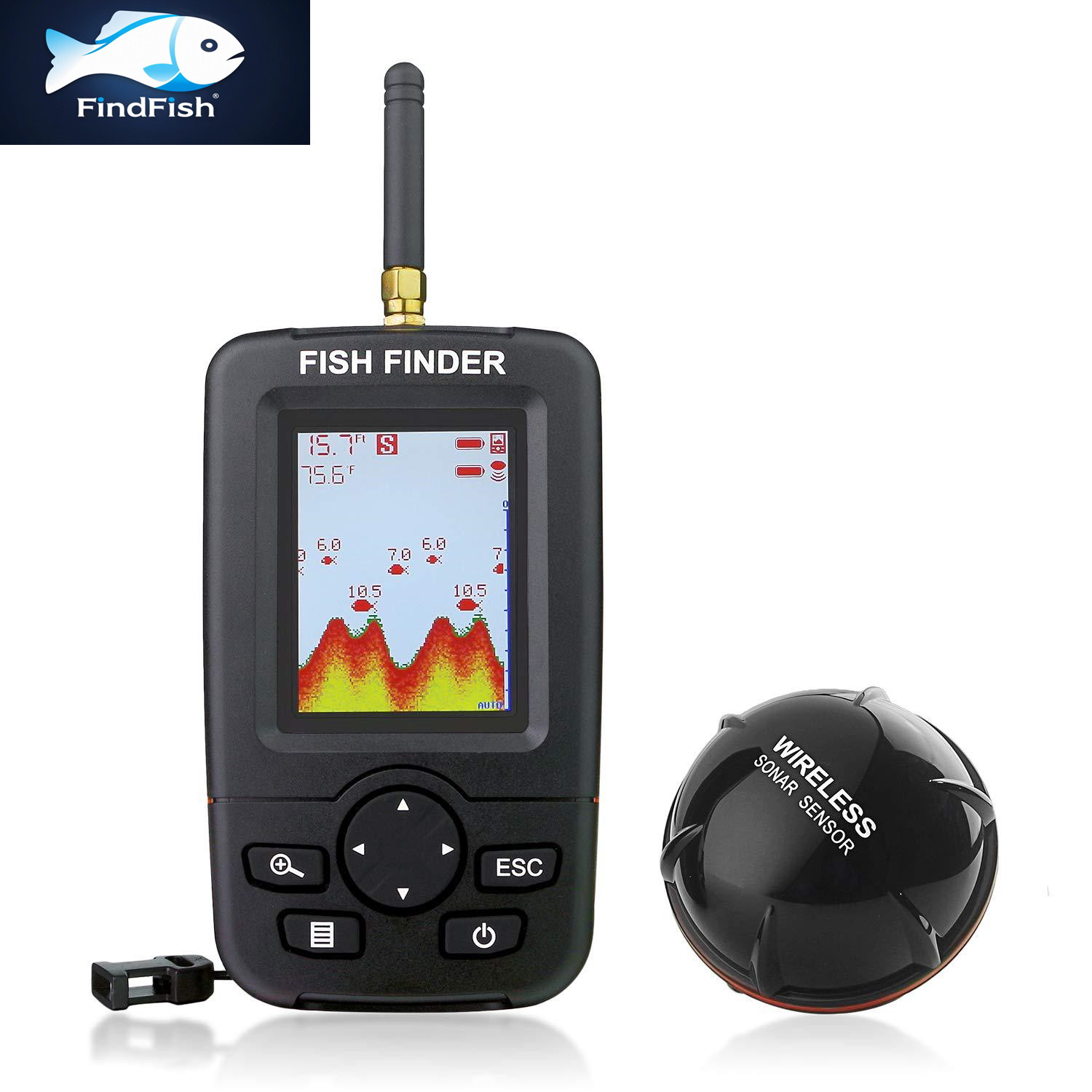 100M Portable Sonar Fish Finde - Fishing Equipment English のレビューと価格