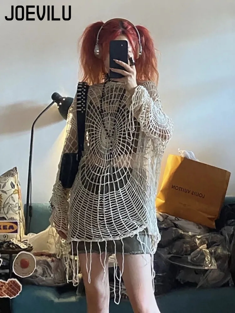 JOEVILU Hollow Knit Hooded Top - Fishing Equipment Net のレビューと価格