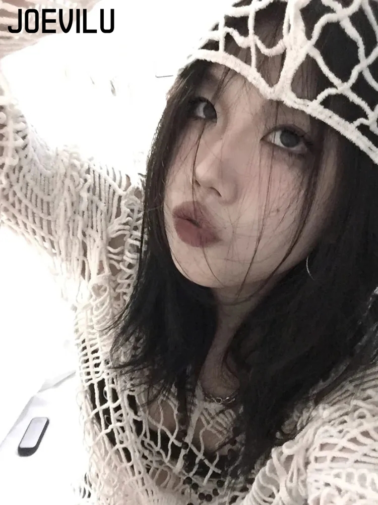 JOEVILU Hollow Knit Hooded Top - Fishing Equipment Net のレビューと価格
