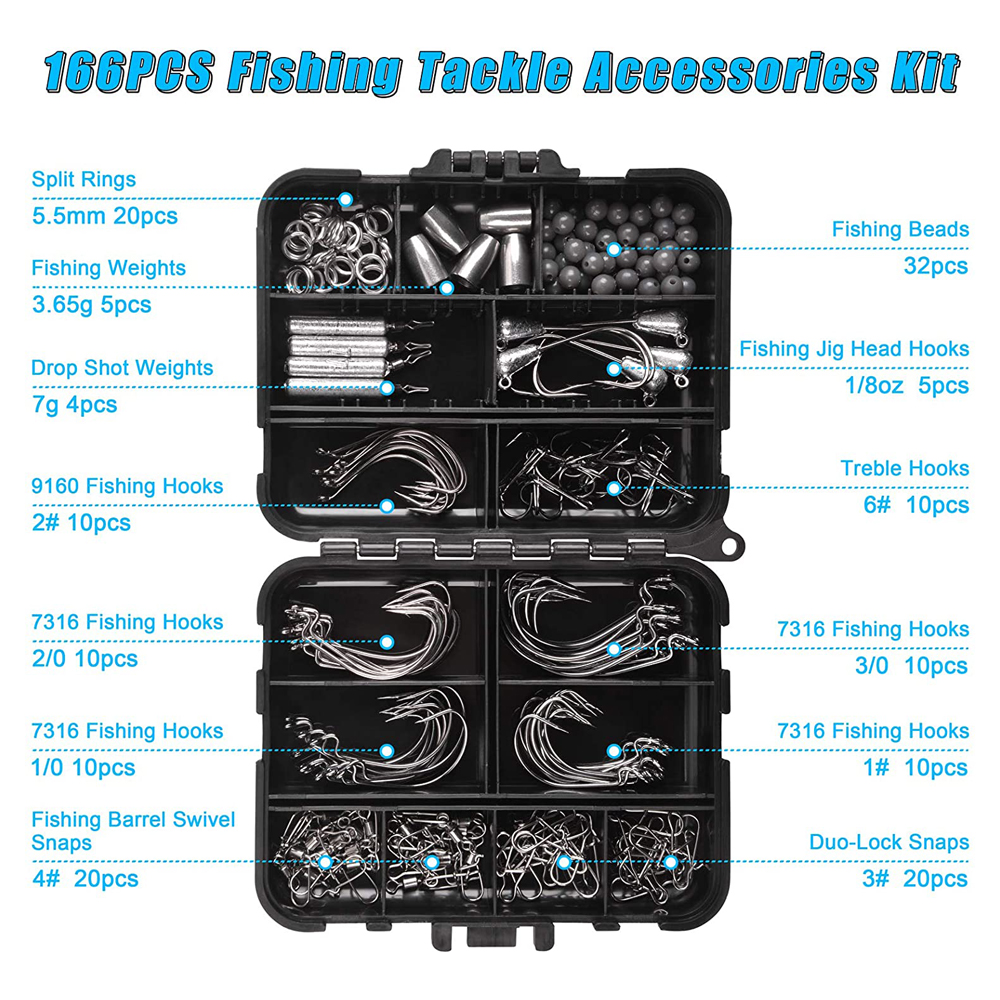 166PCS Fishing tackle box Incl - Fishing Equipment Shop のレビューと価格