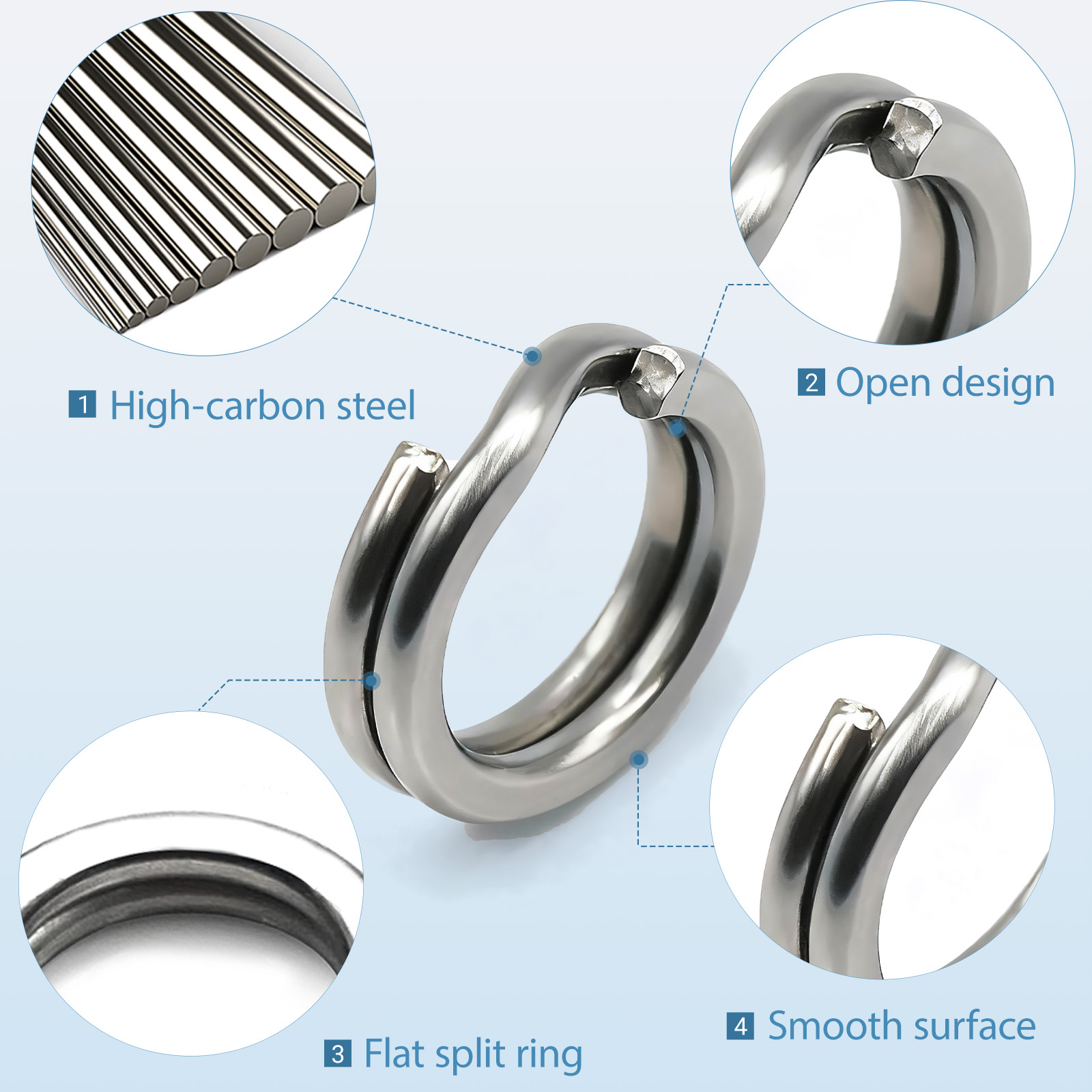 9KM Fishing Split Rings with P - Fishing Equipment Tackle のレビューと価格