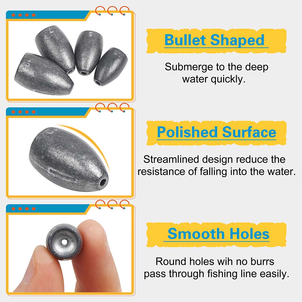 Bullet Fishing Sinkers Weights - Fishing Equipment Shop のレビューと価格