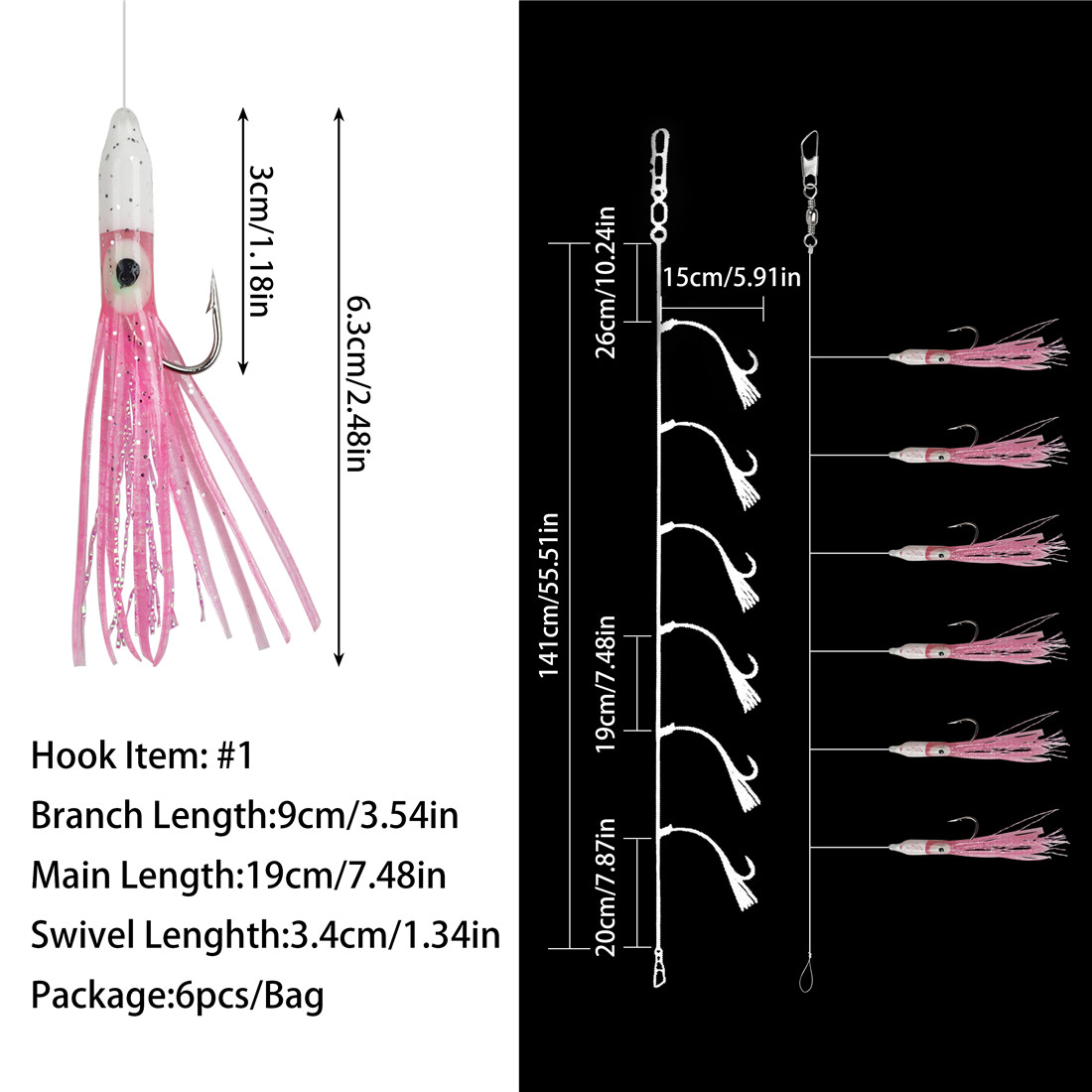 6Packs String Fishing hooks 6- - Fishing Equipment Shop のレビューと価格