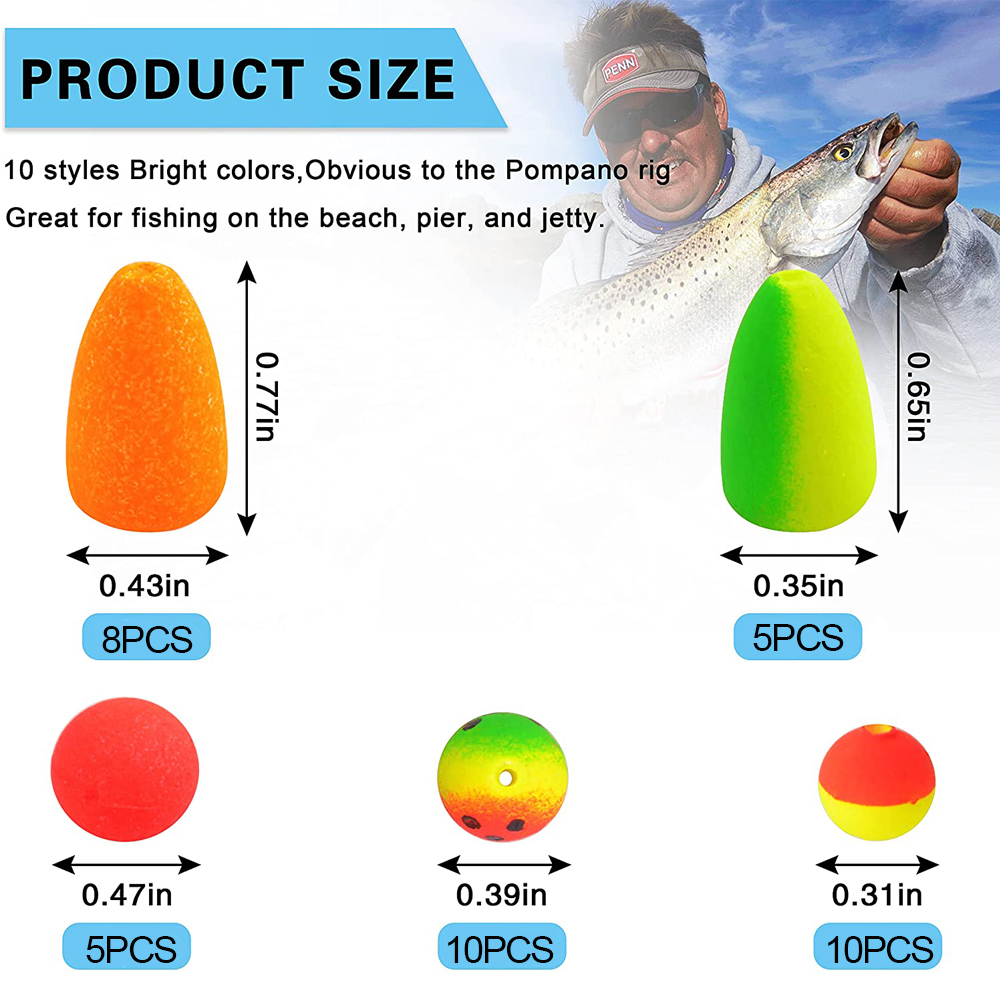 138Pcs Pompano Rigs Floats Bea - Fishing Equipment Shop のレビューと価格