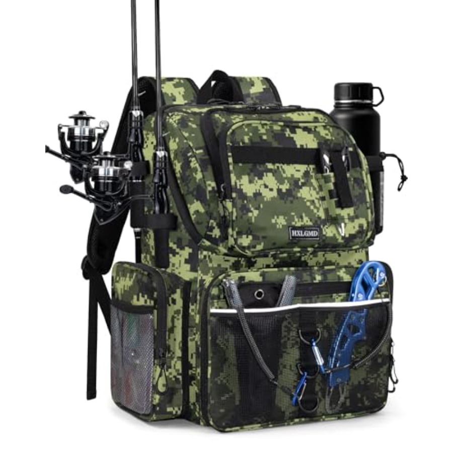 Fishing Backpack with Rod Hold - Fishing Equipment Tackle のレビューと価格