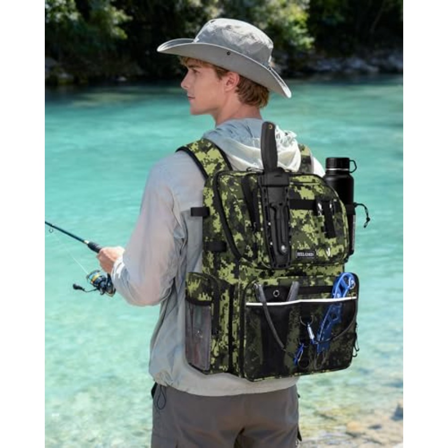 Fishing Backpack with Rod Hold - Fishing Equipment Tackle のレビューと価格