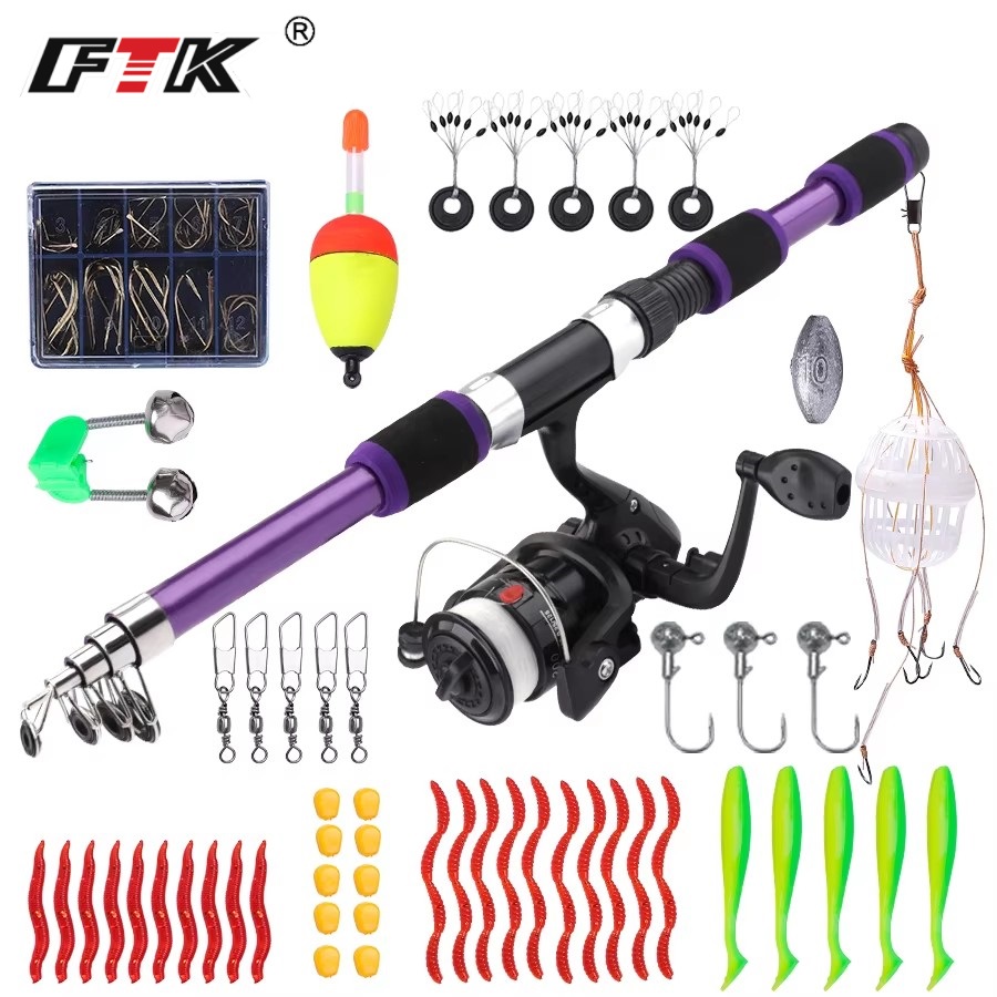 FTK 1.8M Portable Spinning Fis - Fishing Equipment Bundle のレビューと価格